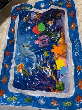 Kids Ocean Play Mat with Colorful Floating Shapes - NWT